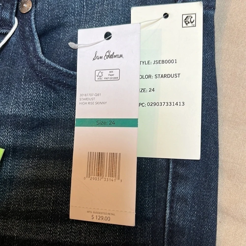 Sam Edelman stardust skinny high rise size 26 jeans